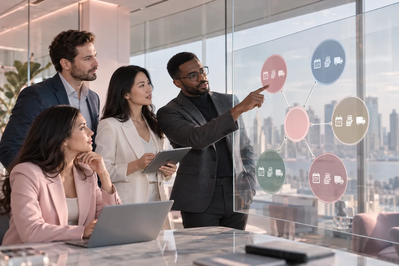 Business professionals planning marketplace fee strategies across six e-commerce platforms